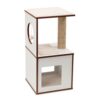 v boxsmall white 2 - Premium Cat Furniture V-High Base - Black