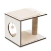 v stool white 1 - Premium Cat Furniture V-Stool - White