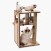 vesper box large walnut - Premium Cat Furniture V-Play Center - White