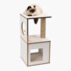 vesper box small white - Premium Cat Furniture V-High Base - Black