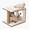 vesper stool white - Premium Cat Furniture V-Play Center - Wallnut