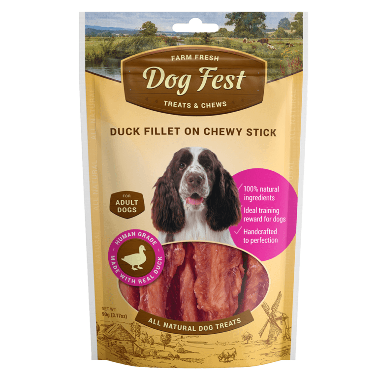 69214997117931 - Dog Fest Duck Fillet On Chewy Stick 90g