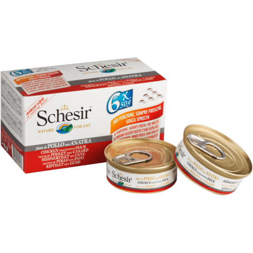 8005852753076 500x500 1 - Schesir - Cat Multipack Can Chicken With Duck 50gm (6x1)