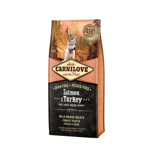 Carnilove Salmon Turkey For Large Breed Puppies 12kg - Carnilove Salmon & Turkey For Large Breed Puppies 12kg