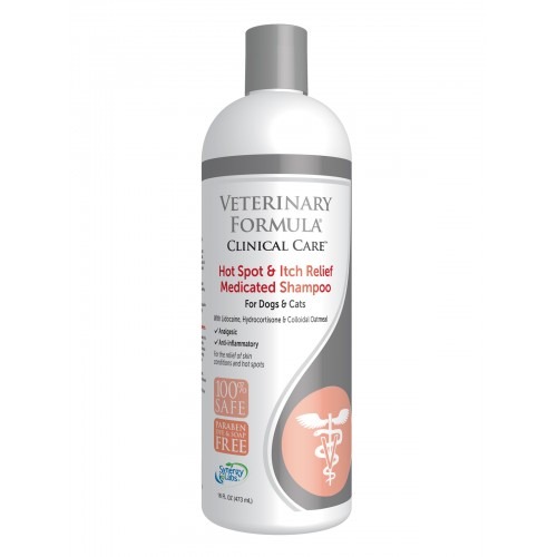 Clinical Care Hot Spot Itch Relief Medicated Shampoo - Synergy Lab - Antiparasitic & Antiseborrheic Shampoo For Dogs 473ml