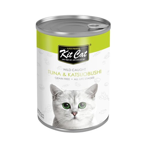 KC Tuna Katsuobushi - Kit Cat Wild Caught Tuna with Crab Canned Cat Food 400g
