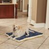 Paw Print Fleece Pet Bed 2 - Midwest Homes - Deluxe Micro Terry Pet Bed