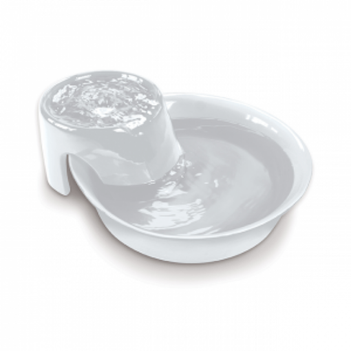 Pioneer 3005W ceramic fountain white - Ceramic Raindrop Fountain White 60 Oz (1.8 L)-pioneer Pet