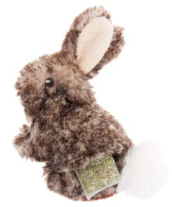 Rabbit Fluffy Plush Cat Toy with 3 Refillable Catnip Bags