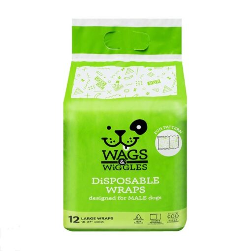 Screenshot 2020 06 22 Wags Wiggles Large Male Wraps 12 Pack - Wags & Wiggles Waste Bags Pineapple Spike Scent 90 Bags