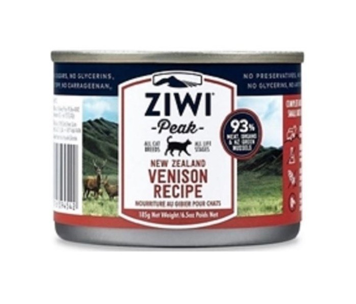 ziwi peak venison 185g can 1 - ZiwiPeak - Venison Recipe Canned Cat Food (185 g)